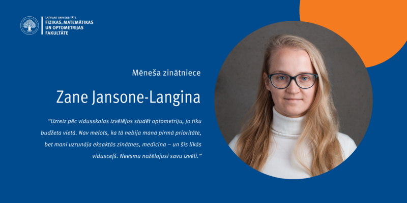 FMOF mēneša zinātniece: optometriste un FMOF docētāja Zane Jansone-Langina